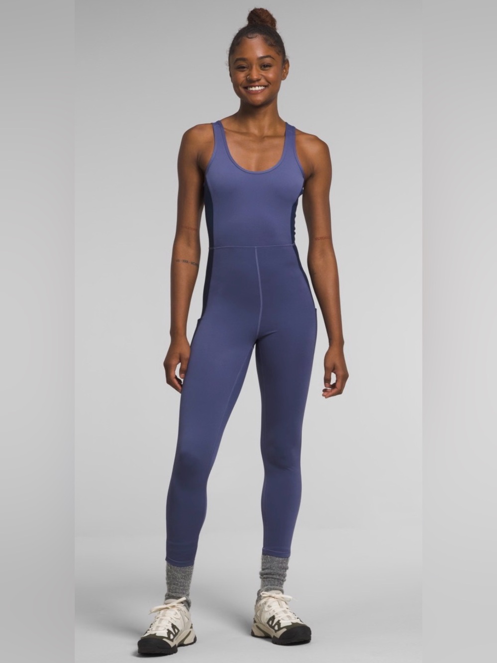 NWT The North Face Cave Blue/Summit Navy Dune Sky Onesie Long Women's Size XS
